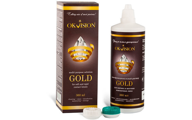 картинка Раствор для линз OKVision® Gold 360 мл +контейнер от ПАНДА ОПТИКИ